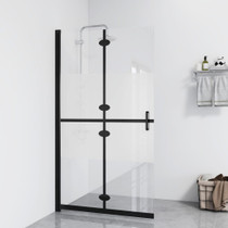Sklopiva pregrada za tuš napola matirano staklo ESG 120x190 cm 151191