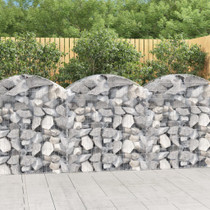 Gabionska košara s lukom 100x50x100/120 cm pocinčano željezo 153435 Gabionska košara s lukom 100x50x100/120 cm pocinčano željezo 153435