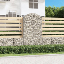 Gabionska košara s lukom 100x50x180/200 cm pocinčano željezo 153439 Gabionska košara s lukom 100x50x180/200 cm pocinčano željezo 153439