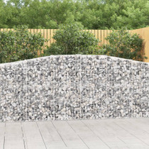 Gabionska košara s lukom 400x50x100/120 cm pocinčano željezo 153415 Gabionska košara s lukom 400x50x100/120 cm pocinčano željezo 153415