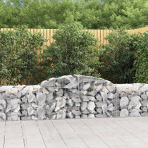 Gabionska košara s lukom 300 x 50 x 60/80 cm pocinčano željezo 153513