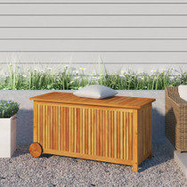 Vrtna kutija za pohranu s kotačima 113x50x58 cm od drva bagrema 319712