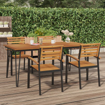 Vrtni stol s U-nogama 180x90x75 cm od masivnog drva bagrema 319521