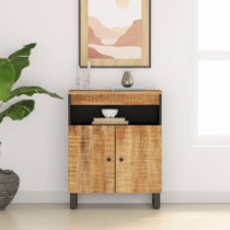 Komoda s 2 vrata 60 x 33 x 75 cm od masivnog drva manga 352913 Komoda s 2 vrata 60 x 33 x 75 cm od masivnog drva manga 352913