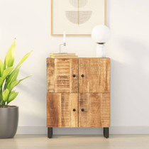 Komoda s 4 vrata 60 x 33 x 75 cm od masivnog drva manga 352917 Komoda s 4 vrata 60 x 33 x 75 cm od masivnog drva manga 352917