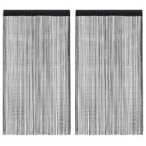 Končane Zavjese 2 kom 100x250 cm Crne