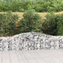Gabionska košara s lukom 400x30x60/80 cm pocinčano željezo 153523