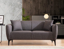 Sofa sa 2 sedišta Belissimo - tamno siva