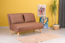 Sofa za 2 sjedišta Sklopivi 2-sjed - smeđi