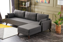 Ugaona sofa Bella kutna garnitura desno - antracit