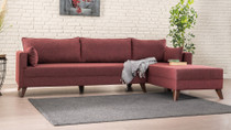 Ugaona sofa Bella Kutna Sofa Desna 1 - Claret Red Ugaona sofa Bella Kutna Sofa Desna 1 - Claret Red