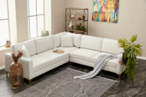 Ugaona sofa Berlin - krem, zlato Ugaona sofa Berlin - krem, zlato