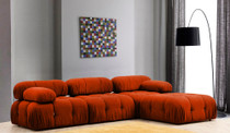 Ugaona sofa Bubble Corner (L1-O1-1R -Puf) - Crveni pločica Ugaona sofa Bubble Corner (L1-O1-1R -Puf) - Crveni pločica