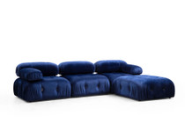 Ugaona sofa Bubble Velvet plava L1-O1-1R-PUF