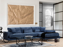 Ugaona sofa Frido Desno (L3+Chl) - Teget