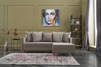 Ugaona sofa-krevet Aydam Desno - krema