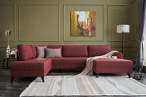 Ugaona sofa-krevet Belen - Claret Red Ugaona sofa-krevet Belen - Claret Red