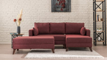 Ugaona sofa-krevet Bella Kutna Sofa Desna 2 - Claret Red Ugaona sofa-krevet Bella Kutna Sofa Desna 2 - Claret Red