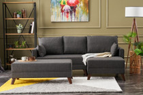 Ugaona sofa-krevet Bella Mini ugaona sofa desno - antracit Ugaona sofa-krevet Bella Mini ugaona sofa desno - antracit