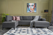 Ugaona sofa-krevet Efsun - Antracit