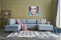 Ugaona sofa-krevet Eris - Plava Ugaona sofa-krevet Eris - Plava