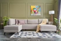 Ugaona sofa-krevet Eris - krem