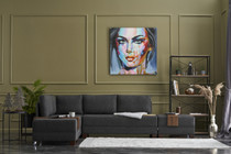 Ugaona sofa-krevet Fly Lijevo - Antracit