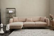 Ugaona sofa-krevet Simena lijevo - bež Ugaona sofa-krevet Simena lijevo - bež