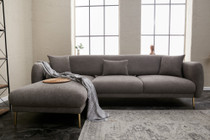 Ugaona sofa-krevet Simena Lijeva - Siva Ugaona sofa-krevet Simena Lijeva - Siva