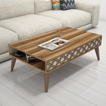 Hanah Home Stol za kafu-kavu Grad - orah, krem  Hanah Home Stol za kafu-kavu Grad - orah, krem