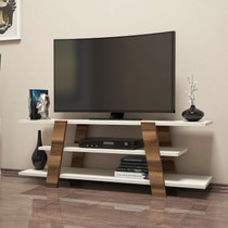 Hanah Home TV stalak Cvijet - orah, krem  Hanah Home TV stalak Cvijet - orah, krem