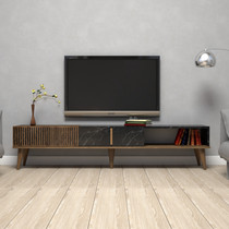 Hanah Home TV stalak Milano - orah, crni  Hanah Home TV stalak Milano - orah, crni
