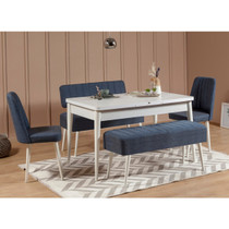 Produživi set stolova i stolica (5 komada)  Vina 1048 - 4 -
Bijela,
Tamnoplava ]