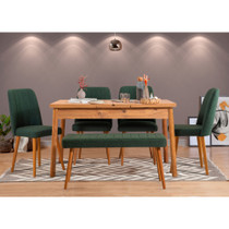 Produživi set stolova i stolica (6 komada) Santiago Atlantic Green