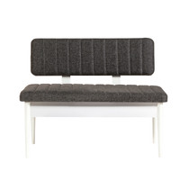 Klupa za sjedenje Vina banka antracit, bijela