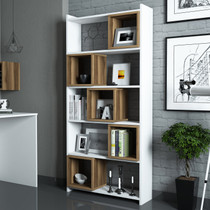 Polica za knjige Kutija - bijela, orah Polica za knjige Kutija - bijela, orah