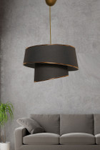 Stropna svjetiljka Barette - zlato, antracit