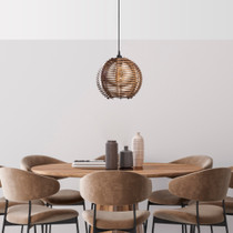 Stropna svjetiljka Kugla od bambusa