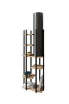 Podna lampa Vogue - Crna, Prirodna