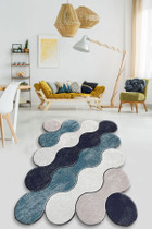 Tepih (80 x 150) Krug – Plava