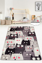 Tepih (80 x 200) Mačke Grey Djt