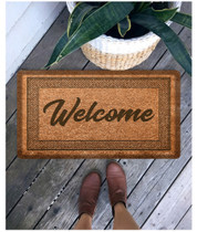 Pvc otirač Dekoratif Welcome Kahverengi Kapı O¨nu¨ Paspası - Brown