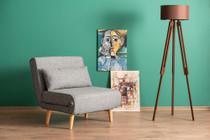 Kauč na razvlačenje s 1 sjedalom Folde Single - svijetlo siva