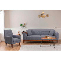 Sofa-krevet Garnitura Liones Tepsili-Tamno siva