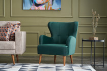Wing Chair Karina - Petrol Green