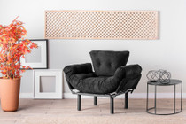 Wing Chair Nitta Single - Crna