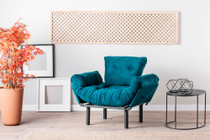 Wing Chair Nitta Single - Petrol Green