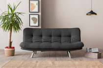 Kauč na razvlačenje s 3 sjedala Mala sofa Misa - tamno siva   a.g