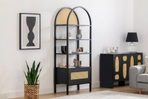 Polica za knjige Nala 76 - Crna   a.g