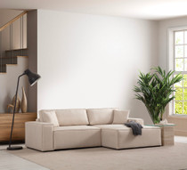 Kutna sofa-krevet Pırlo kut desno - Ecru   a.g